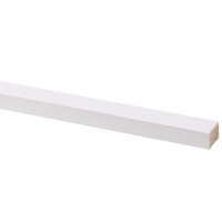 Schaaflat grenen gegrond wit, 12 x 18 mm, 270 cm