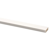 Schaaflat grenen gegrond wit, 12 x 35 mm, 270 cm