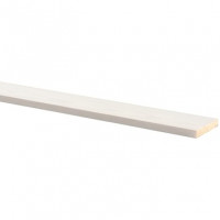 Schaaflat grenen gegrond wit, 7 x 44 mm, 270 cm