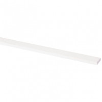 Schaaflat grenen gegrond wit, 9 x 27 mm, 270 cm