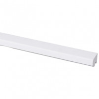 Glaslat hardhout wit gegrond 21 x 23 mm, 270 cm