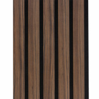 - Akoestische wandpanelen walnoot, 260 x 30 cm, 2 stuks, HM7688