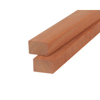 Azobe hardhouten regel 4-zijdig, glad geschaafd, 4,5 x 7 x 300 cm