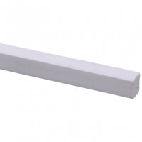 Glaslat hardhout wit gegrond 17 x 20 mm, 270 cm