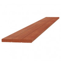 Hardhouten geschaafde plank met V-groeven 1,5 x 14,5 x 180 cm